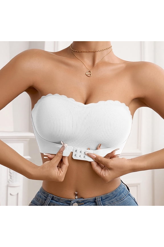 Women's Solid Color Sexy Seamless Push-Up U-Shaped Underwear Everyday Bras