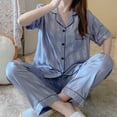 thumbnail image 1 of LADIGASU Womens Home Wear Pajamas Women Two-Piece Suit Long Sleeve Pants Pajama Set Homewear, 1 of 3