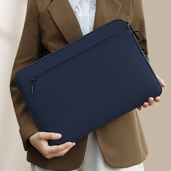 Laptop Bag QTOCIO Laptop And Tablet Bag 14.1-15.4 Inches Universal Double-layer Storage Shockproof And Not Afraid Of Scratches Waterproofs Computer Bag