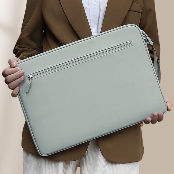 Laptop Bag QTOCIO Laptop And Tablet Bag 14.1-15.4 Inches Universal Double-layer Storage Shockproof And Not Afraid Of Scratches Waterproofs Computer Bag