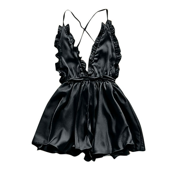 Clothing 2025 Underwear for Women Lace Babydoll Halter Chemise V Neck Nightgown Fashion Sleepwear Nightdress