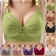 thumbnail image 1 of Loopsun Womens Bra Plus Size, Bras for Women, Women's Printing Push-up Breathable Daily Underwear Bra No Rims Green XXXL, 1 of 5