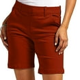 thumbnail image 1 of Loopsun Womens Shorts Plus Size, Shorts for Women, Womens Stretch Twill Shorts Plus Size Thin Waist Pull On Regular Hiking Shorts Summer Casual with Pockets Red, 1 of 5