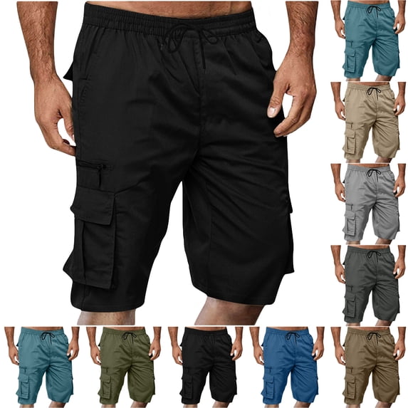 Summer Mens Shorts, Men's Big & Tall Cargo Shorts Men's Casual Daily Outdoor Beach Lightweight And Breathable Work Shorts, L-6XL