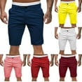 thumbnail image 1 of Summer Mens Shorts, Men's Cargo Shorts with Pockets Men's Shorts Cropped Shorts Sports And Casual Solid Color Workwear Mid Pants Men's Shorts Shorts, M-3XL, 1 of 5