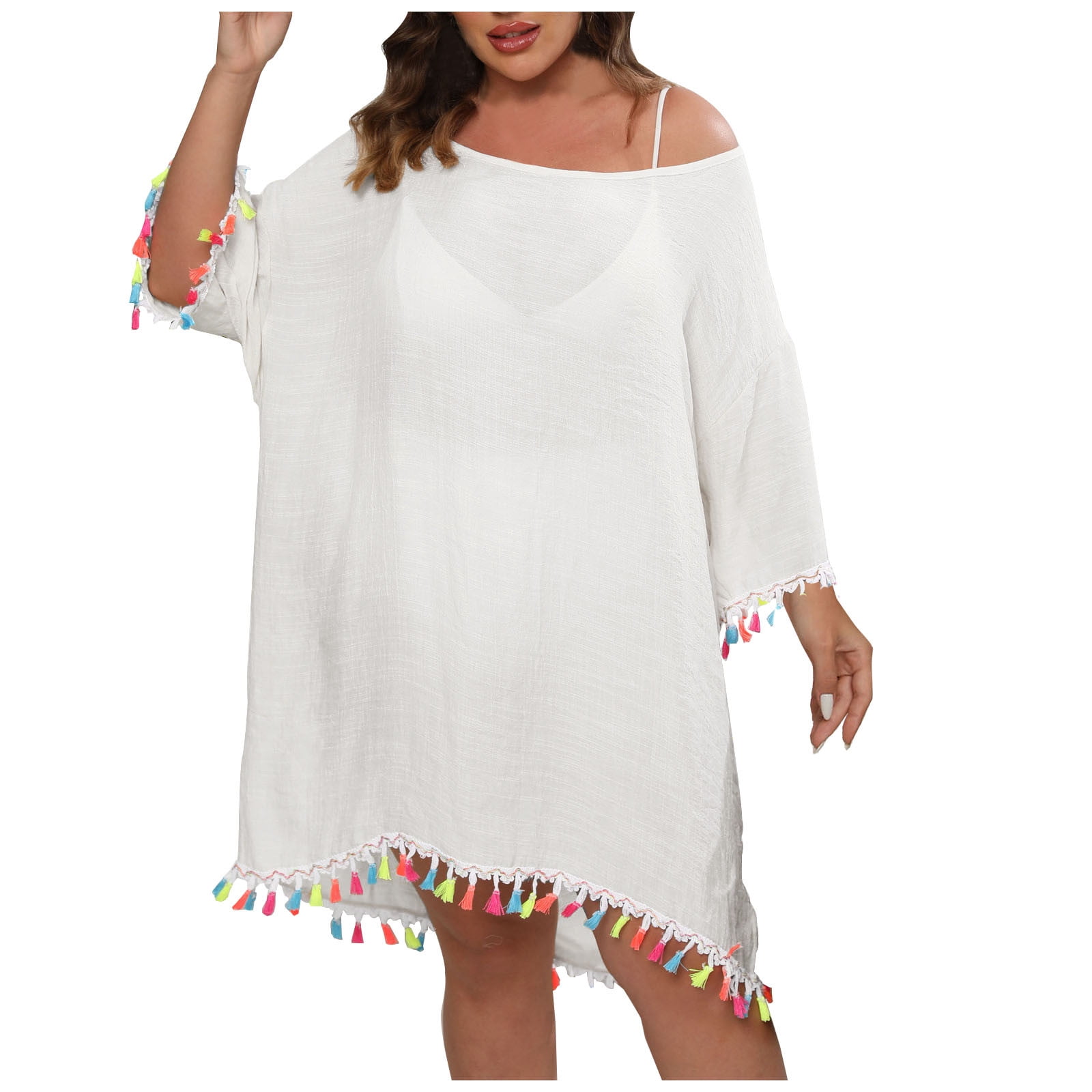 Summer Savings Clearance!Npasoilc Beach Cover Ups for Women Summer Sexy