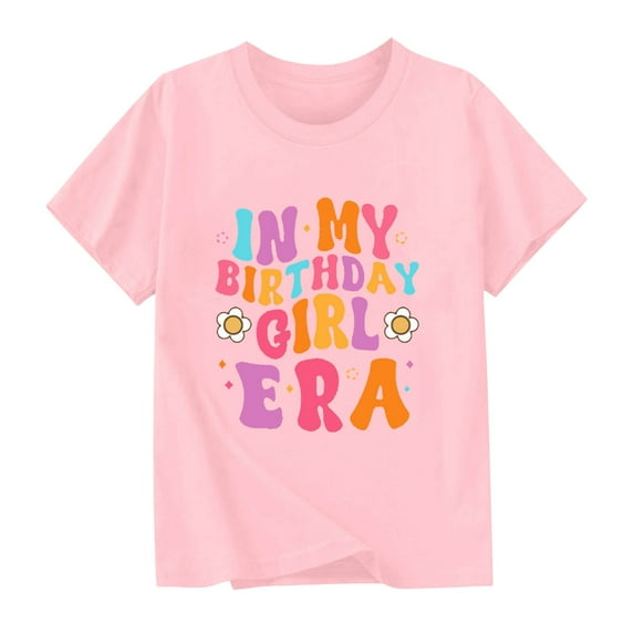 Nskgu Birthday Girl Shirt 2nd 3rd 4th 5th 6th 7th 8th 9th Girls Birthday Tshirts Cotton Short Sleeve Tees