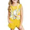 thumbnail image 1 of Summer Savings Clearance! Nskgu Girls Shorts Set Ruffle Sleeve Cartoon Tops and Shorts with Pockets 2 Pcs Outfits Summer Sport Tracksuits Size 4-13 Years under $10, 1 of 8