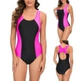 thumbnail image 1 of Summer! Ohufall One Piece Bathing Suit For Women Athletic Training Swimsuit Monokini 2025 New Womens Tummy Control Swimwear, 1 of 7