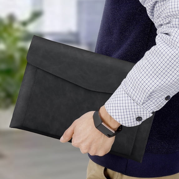 Summer Savings Clearance! Organization and Storage QTOCIO Document Bag Waterproof Storage Bag Large Capacity Double Layer Document Bag Laptop Leather Protective Cover