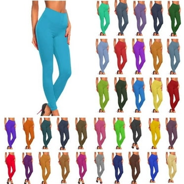 Axiiglly Leggings for Women High Waisted Yoga Pants Stretch Casual Fitness Workout Running Full Length Legging on Clearance