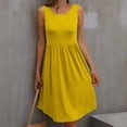 thumbnail image 1 of Plus Size Dresses for Women Tank Top Dress Fashion Women Round Neck Loose Oversized Dress Casual Sleeveless Midi Dress Gift for Women, S-3XL, 1 of 4