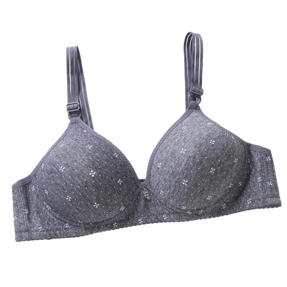 Clothing 2025 Push Up Bras for Women Women's Printed Bra Cotton Thin Cotton Rimless Underwear Comfortable Rimless Bra Plus Size Lace Bras Underwire Brassiere Everyday Bras