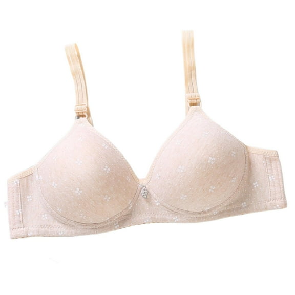 Clothing 2025 Push Up Bras for Women Women's Printed Bra Cotton Thin Cotton Rimless Underwear Comfortable Rimless Bra Plus Size Lace Bras Underwire Brassiere Everyday Bras