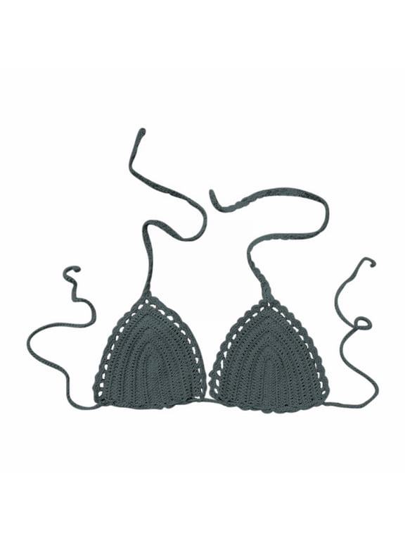 Clothing 2025 Push Up Bras for Women Women's Summer Solid Color Hand Crochet Swimsuit Euramerican Swimsuit Bikini Top Plus Size Lace Bras Underwire Brassiere Everyday Bras