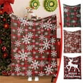 thumbnail image 1 of Summer Savings Clearance! Quilts for Queen Bed Clearance Christmas Flannel Blanket Christmas Elements Printed Bedroom Sofa Nap Blanket, 1 of 7
