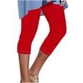 thumbnail image 1 of RQYYD Capri Leggings for Women Tummy Control High Waisted Rhinestone Yoga Pants Non See Through Workout Athletic Running Leggings for Women, 1 of 6