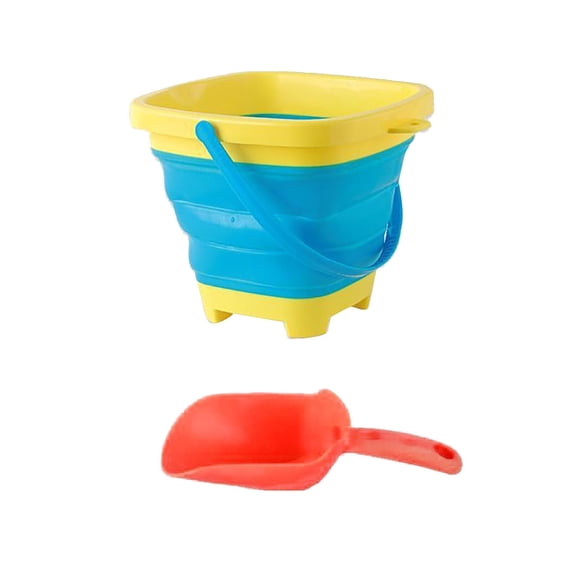 Rciityk Beach Toys, 6 Piece Sand Toys Set Sandbox Toys for Toddlers 3-10 Includes Shovels, Bucket, Water Bathing Portable Bucket Toy Beach Vacation Essentials