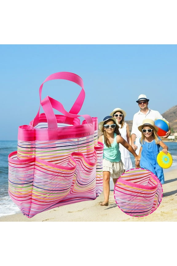 Summer Savings Clearance! Rciityk Mesh Beach Bags, Mesh Seashell, Shelling Collecting Tools Travel Sand Toys Storage Bucket for Sandbox,Beach Vacation Essentials for Kids