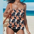 thumbnail image 1 of Rciityk Tankini Swimsuits for Women Tummys Control Two Piece Bathing Suits with Bottom Summer Floral Print Swimwear Beachwear, Multicolor#05 L, 1 of 4