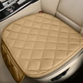 thumbnail image 1 of Ruroz 1pc Car Seat Cushion, Premium Comfort Memory Silk Wadding, Non-Slip Rubber Bottom With Storage Pouch, Car Seat Pad Universal Khaki, 1 of 3