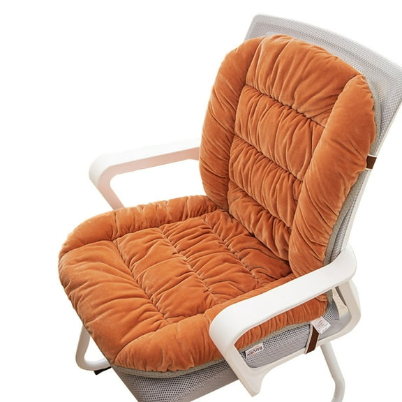 Ruroz Patio Chaise Lounger Cushion, Indoor/Outdoor Cushions Rocking Chair Sofa Cushion with Ties,Thick Padded Swing Bench Cushion(Orange)