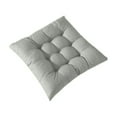 thumbnail image 1 of Ruroz Soft Chair Pads with Ties Comfy Solid Seat Cushion for Dining Chairs, Office Chairs, Hardwood Floors (Gray, 15.7"x15.7"), 1 of 3