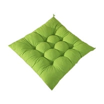 Ruroz Soft Chair Pads with Ties Comfy Solid Seat Cushion for Dining Chairs, Office Chairs, Hardwood Floors (Green, 15.7"x15.7")