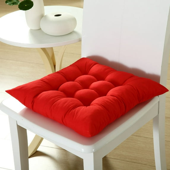Ruroz Solid Chair Pad Super Soft Thick Washable Square Seat Cushion Chair Cushions Seat Cushions Chair Pads for Kitchen Dining Room(15.7" × 15.7")