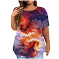 thumbnail image 1 of Short Sleeve Shirts Women V Neck T Shirts Oversized Tshirts for Women Graphic Gym Plus Size Tops, 1 of 3