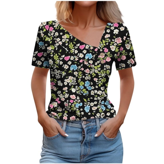 Short Sleeve T Shirts for Women Trendy T Shirts Soft Printed Tshirts Shirts for Women Womens Tops