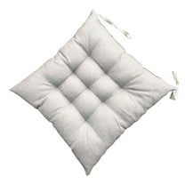 Shredded Memory Foam Chair Cushion, 16" x 14.5", White Flannel, Single