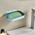 thumbnail image 1 of Soap Dish for Bathroom QTOCIO Soap Box Wall Mounted Bathroom Hole Less Soap Dish Bathroom Shelf Household Soap Draining Box Wall Mounted Strong Bearing Weight, 1 of 6