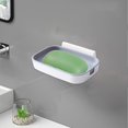 thumbnail image 1 of Summer Savings Clearance! Soap Dish for Bathroom QTOCIO Soap Box Wall Mounted Bathroom Hole Less Soap Dish Bathroom Shelf Household Soap Draining Box Wall Mounted Strong Bearing Weight, 1 of 6