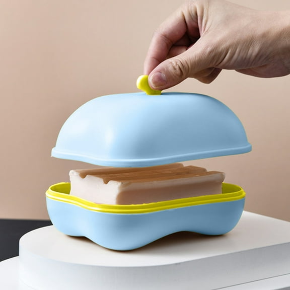 Soap Dish for Bathroom QTOCIO Bathroom Frame Soap Box with Lid Soap Box Soap Dish for Shower Travel Size