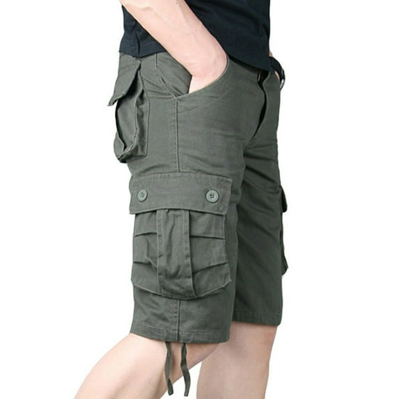 Summer Savings Clearance! Stamzod Cargo Shorts For Men Cotton Classic Fitting Multipockets Work Shorts Stretch Waist Lightweight Outdoor Hiking Shorts