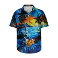 thumbnail image 1 of Summer Savings Clearance Stamzod Hawaiian Shirt For Men Retro Short Sleeve Button Up Bowling Shirts Casual Printed Beach Palmshadow Clothing, 1 of 5