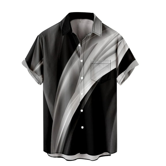 Stamzod Men Clothes Mens T Shirts Casual Short Sleeve Shirts for Men Gradient Color Print Pullover Men Shirts Graphic Tees