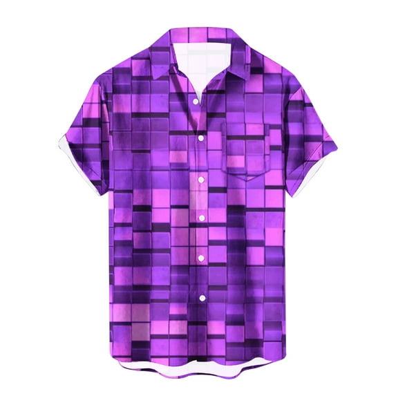 Stamzod Men Clothes New Hawaiian Shirts for Men 3D Printed Casual Short Sleeve Button Down Fashion Beach Streetwear Shirts