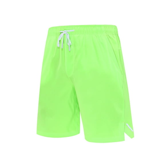 Stamzod Men Short Fashion Solid Color Summer Elastic Waist Drawstring Shorts Casual Loose Plus Size Athletic Shorts for Men with Pocket Black E XXXL