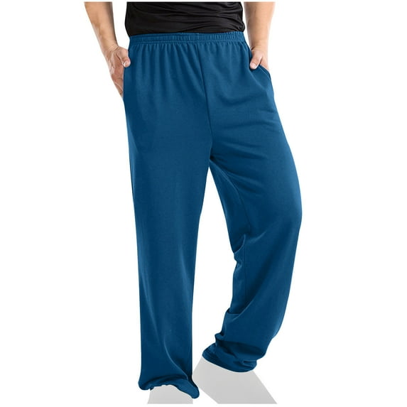 Stamzod Men's Oversize Sweatpants Solid Loose Elastic Waist Athletic Causal Pants with Pocket for Workout Jogging Running