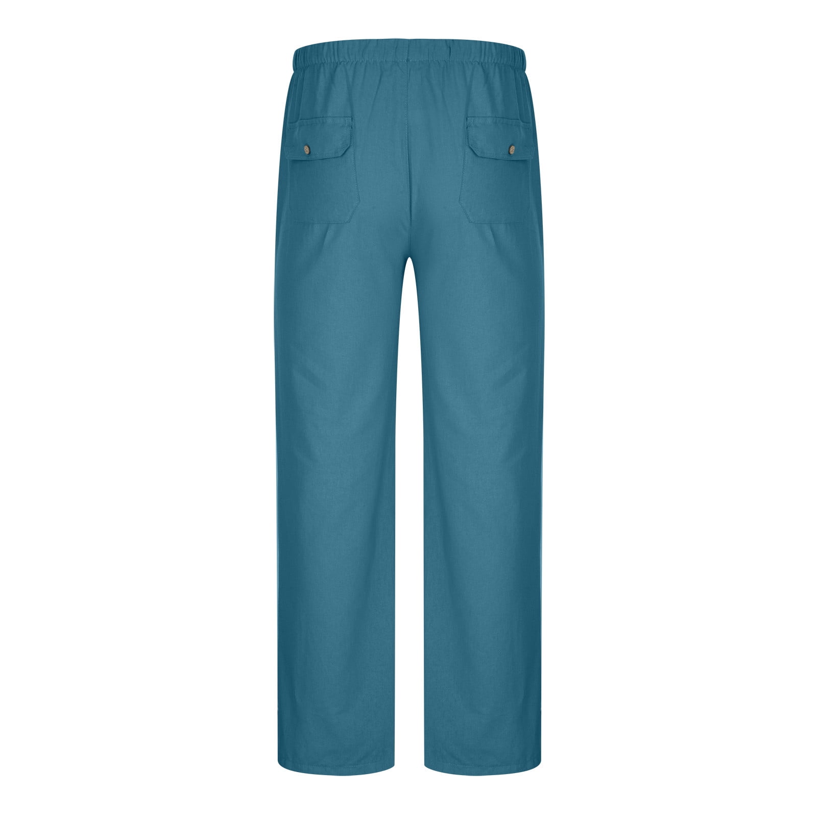 Stamzod Mens Cotton Linen Pants Yoga Beach Slim Fitting Casual
