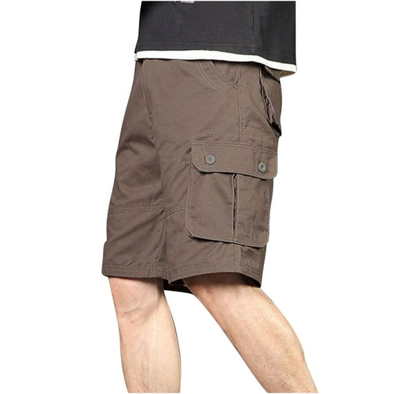 Stamzod Mens Multi Pockets Cargo Shorts Lightweight Quick Dry Casual Hiking Shorts Plus Size Outdoor Fishing Sports Shorts