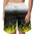 thumbnail image 1 of Stamzod Mens Swim Trunks Quick Dry Plus Size Swim Shorts with Drawstring Pocket Funny Flame Digital Print Mens Beach Shorts Swimwear, 1 of 4
