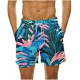 thumbnail image 1 of Summer Savings Clearance! Stamzod Plus Size Men's Swim Trunks Quick Dry Beach Shorts With Drawstring Pockets Palm Tree Patterns Printed Mens Board Shorts, 1 of 6