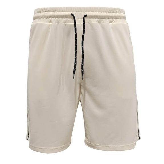 Stamzod Summer Sweatsuits for Men 2 Piece Fashion Strip Short Sleeve T-Shirts and Shorts Set Casual Slim Fit Stretch Running Workout Short Sets for Men Khaki B S