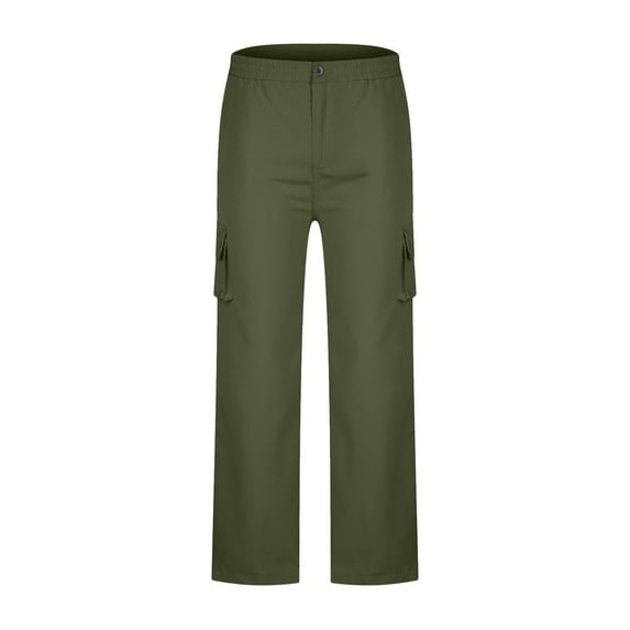 Summer Savings Clearance! Stamzod Womens Casual Stylish Cargo Pants Multi-Pocket Wide Leg Straight Pants Wear-Resistanting Workout Track Trousers