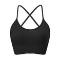 thumbnail image 1 of 2025 Strappy Yoga Sports Bras for Women Padded Criss-Cross Back Tank Tops, 1 of 5