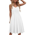thumbnail image 1 of Summer Savings Clearance Summer Dresses For Women 2022 Plus Size Dress Boho Dress Sundresses Beach Dresses Sleeveless Sling Dress A Line Spaghetti Strap Sundresses Pleated No Pockets, 1 of 6