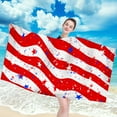 thumbnail image 1 of Suncoda 4th of July Beach Towel Independence Day Microfiber Beach Towel Lightweight Bath Towel Sandproof Beach Blanket Multi-Purpose Towel For Bathroom Hotel Gym And Spa Travel Swimming Pool 27X55", 1 of 5